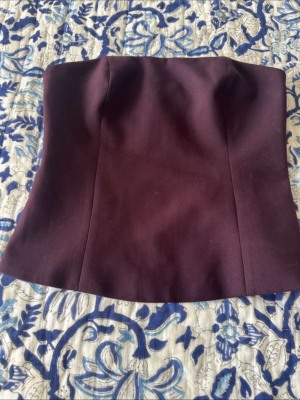 Aritzia Strapless Plum Bustier Skirt